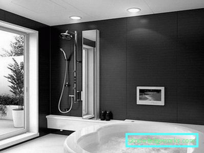 16-Чорно-біла ванна кімната - 105 фото