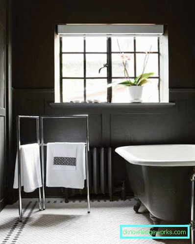 16-Чорно-біла ванна кімната - 105 фото