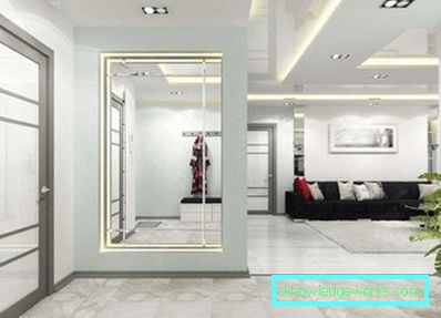 Дизайн коридору в однокімнатній квартирі - фото
