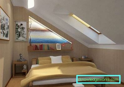 Дизайн спальні на мансарді - фото інтер'єрів